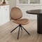Homeroots Brown and Black Faux Leather And Metal Dining Side Chair 632549 - alternate 4