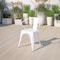 Flash Furniture White Metal Indoor-Outdoor Chair with Arms, PK4 4-CH-31270-WH-GG - alternate 8