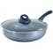Oster Havendale 3 Quart Nonstick Aluminum Saute Pan with Lid in Metallic Blue 82668.01 - alternate 1
