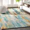 Jonathan Y Contemporary POP Modern Abstract Vintage Waterfall Blue/Cream/Yellow 4 ft. x 6 ft. Area Rug CTP106B-4 - alternate 1