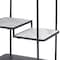 Homeroots 25in Black Steel and Faux Marble Glass Rolling Bar Cart 668797 - alternate 5