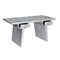 Homeroots 60" Silver Aluminum Writing Desk With Two Drawers 489180 - alternate 1