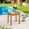 Alaterre Furniture Okemo Outdoor Small Side Patio Table Slatted Tabletop Weather-Resistant Outdoor Furniture ANOK014ANO - alternate 5