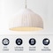 Jonathan Y Eliza 20 in. 1-Light Coastal Bohemian Woven Rattan and Iron LED Pendant, White/Brass Gold JYL1133B - alternate 7