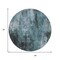 Homeroots 8' Teal Blue Gray And Ivory Round Abstract Washable Indoor Outdoor Area Rug 617670 - alternate 4