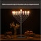Vintiquewise Large Modern Antique Silver Nine Branch Electric Chabad Style Hanukkah Menorah with Flame QI004626-Si - alternate 5
