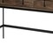 Homeroots 56" Brown and Black Solid Wood and Metal Console Table With Four Drawers 380193 - alternate 5
