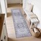 Jonathan Y Eleanor Vintage Medallion Border Non-Slip Machine-Washable Ivory/Gray 2 ft. x 8 ft. Runner Rug VOR100H-28 - alternate 1