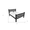 Homeroots Black Solid Wood Queen Bed Frame 548159 - alternate 3
