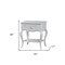Homeroots 24" X 17" X 26" Gray Pine Wood Nightstand 285573 - alternate 2