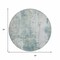 Homeroots 8' Turquoise And Ivory Round Abstract Washable Indoor Outdoor Area Rug 616204 - alternate 2
