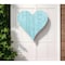 Homeroots 24" Turquoise Reclaimed Wood Heart Wall Decor 384910 - alternate 2
