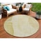 Homeroots 8' Gold Wheat And Beige Round Abstract Washable Indoor Outdoor Area Rug 582022 - alternate 1