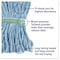 Boardwalk Super Loop Wet Mop Head, Cotton/Synthetic Fiber, 5in Headband, Medium Size, Blue, 12PK BWK502BLCT - alternate 5