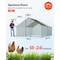 Vevor Metal Chicken Coop 9.8x19.6x6.5 ft Walk-in Chicken Run with Cover Spire Roof JD362 - alternate 4