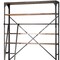 Homeroots 94" Black And Brown Distressed Copper and Wood Four Tier Library Bookcase with Four Drawers 380587 - alternate 6