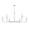 Z-Lite Tova Brushed Nickel 6 Light Chandelier 3049-62BN - alternate 5