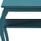 Homeroots 23" Teal Blue Wood Bow Leg End Table With Two Shelves 286312 - alternate 3