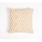 Homeroots 18" X 18" Beige and Ivory Zigzag Cotton Pillow Cover With Texture 534555 - alternate 1