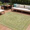 Homeroots 8' X 10' Fern Green And Sage Medallion Washable Indoor Outdoor Area Rug 616067 - alternate 1