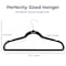 Serenelife Non-Slip Velvet Hangers, 150 Pieces Heavy Duty Cloth Hanger Set, 360 Deg Swivel Hook, Black, 150PK SLHVEL1150 - alternate 4