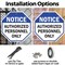 Signmission Notice Authorized Personnel Only, 6 Inch X 6 Inch, Plastic Sign OC-P-6-190 - alternate 3