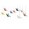 Homeroots Set of Nine Rainbow Resin Climbing Man Hanging Dimensional Sculpture, 9PK 358143 - alternate 3
