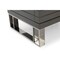 Homeroots 23" Silver And Gray Stainless Steel Solid and Manufactured Wood Two Drawer Nightstand 491586 - alternate 2