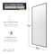 Anzzi Welle 74x34in Framed Fixed Shower Screen Door, Matte Black with 5/16in 8mm Tempered Clear Glass SD-AZ22-01MB - alternate 5