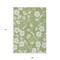 Homeroots 9' X 12' Artichoke Green And Ivory Floral Washable Indoor Outdoor Area Rug 599854 - alternate 4
