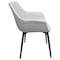 Leisuremod Markley Modern Leather Dining Arm Chair With Metal Legs, Light Grey, 4PK EC26LGR4 - alternate 4