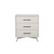 Homeroots 34" White Carved Geometric Solid Wood Three Drawer Dresser 524115 - alternate 2