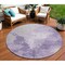 Homeroots 8' Plum And Purple Round Abstract Washable Indoor Outdoor Area Rug 616324 - alternate 1