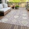 Homeroots 10' X 14' Lavender Gold And Green Damask Washable Indoor Outdoor Area Rug 599435 - alternate 4