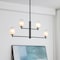Vidalite Seren 4-Light Matte Black Pendant With Handmade Glass Shades, Modern Style Pendant Chandelier Light CE1013062 - alternate 4