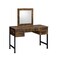 Homeroots 47" Black Mirrored Vanity Table with Mirror With Four Drawers 486443 - alternate 3