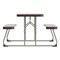 Flash Furniture Paige Easy-Fold Brown Folding Plastic Kids Outdoor Picnic Table and Benches - Commercial Grade RB-EBB-2432FD2-BR-GG - alternate 4