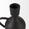 Homeroots 7" Black Ceramic Round Jug Vase 392538 - alternate 4