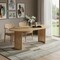 Homeroots 79" Natural Solid Wood Double Pedestal Base Oval Dining Table 721114 - alternate 3