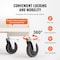 Vevor 3-Tier Rolling Book Cart Single Sided L-Shaped Shelves Book Truck in White HXTC-3LD-4112 - alternate 4