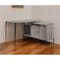 Homeroots 48" Gray and Black L Shape Writing Desk 491499 - alternate 2