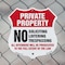 Signmission Private Property Shield Label Set No Sol, 6 Inch X 6 Inch, Plastic Sign SHI-P-6-439 - alternate 3