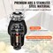 Vevor Garbage Disposal 1/2 HP Continuous Food Waste Disposer 3450 RPM 3-Bolt Connect JWM-331 - alternate 3