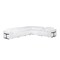 Homeroots White Italian Leather Modular L Shaped Seven Piece Corner Sectional With Console 534879 - alternate 7
