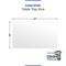 Fab Glass And Mirror 20X40in Rectangle Ultra Clear Glass Table Top, Beveled Edge, Low Iron Extra Clear Tempered G LI-20x40REC12THBE - alternate 5