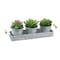 Monarch Specialties Artificial Plant, Set Of 3, 6-in. Tall, Succulent, Table, Silver Metal Pots, Contemporary, Modern I 9372 - alternate 1