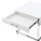 Homeroots 24" Silver Metallic And White Square End Table With Drawer 544061 - alternate 4
