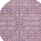 Homeroots 8' Round Lavender and Ivory Round Floral Washable Non Skid Indoor Outdoor Area Rug 564343 - alternate 4