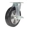Vestil Rubber Swivel With Brake Caster 8 In. Diameter x 2 In. Width 881 Lb. Capacity Black/Gold CST-VE-8X2MRA-SWB - alternate 1
