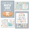 Hadley Designs Boho Math Bulletin Board Classroom Decor Posters, 6-Piece Set X004BEB10P - alternate 1